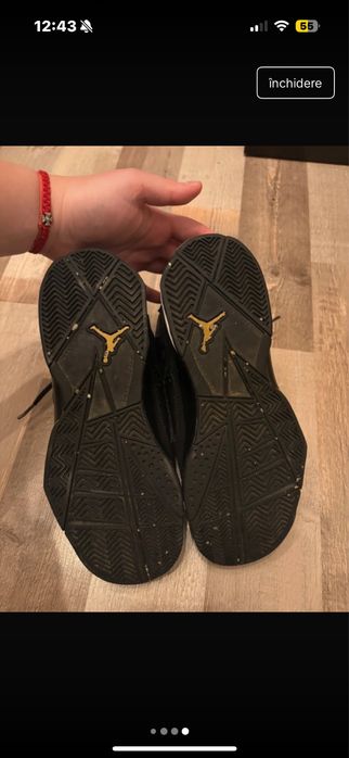 JORDAN true flight unisex- Ghete baschet - black/white/metallic gold