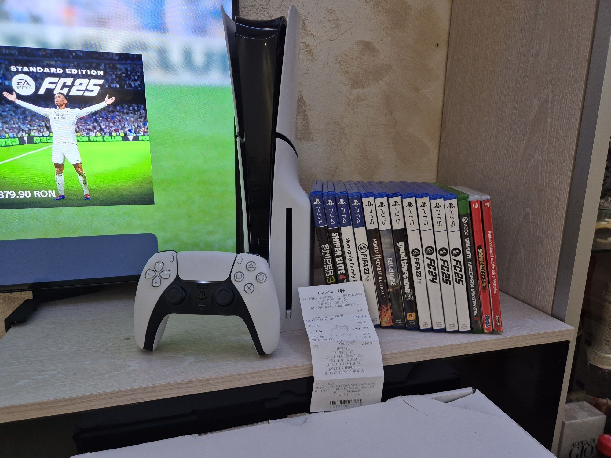 Sony PlayStation 5 Slim, Cu Disc, Ca Nou, Cutie, Factură și Garanție