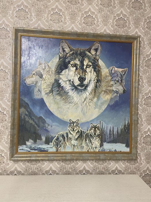 Продам картину с волками