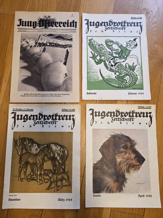 Lot 16 reviste originale 1929–1935 – Jung-Österreich & Jugendrotkreuz