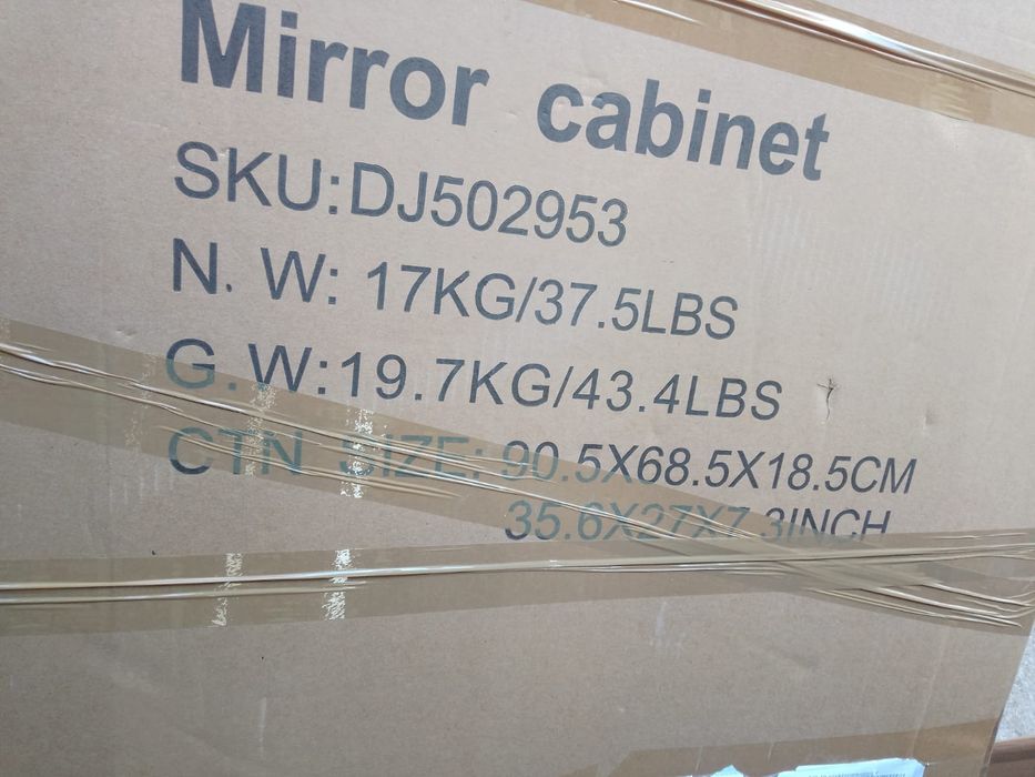 Dulap de baie metalic cu ogrindă led dim 90,5 x68,5 x 18,5 nou