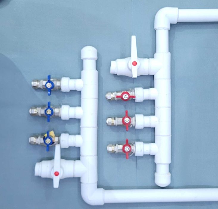Коллектор для теплого пола и разводка на отопление