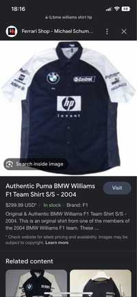 F1 BMW Williams оригинална мъжка риза