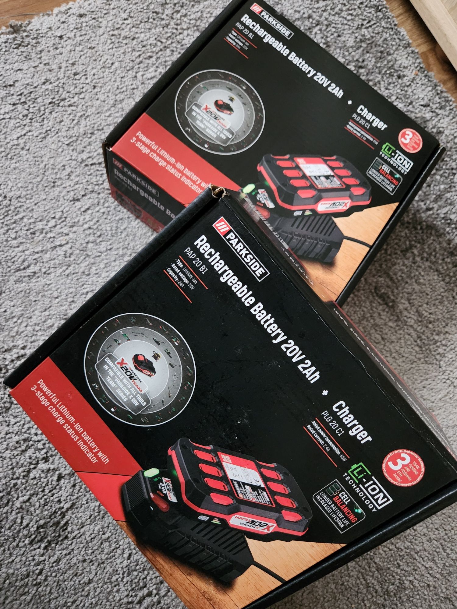 Incarcator+Acumulator Parkside 20v 2Ah SIGILATE
