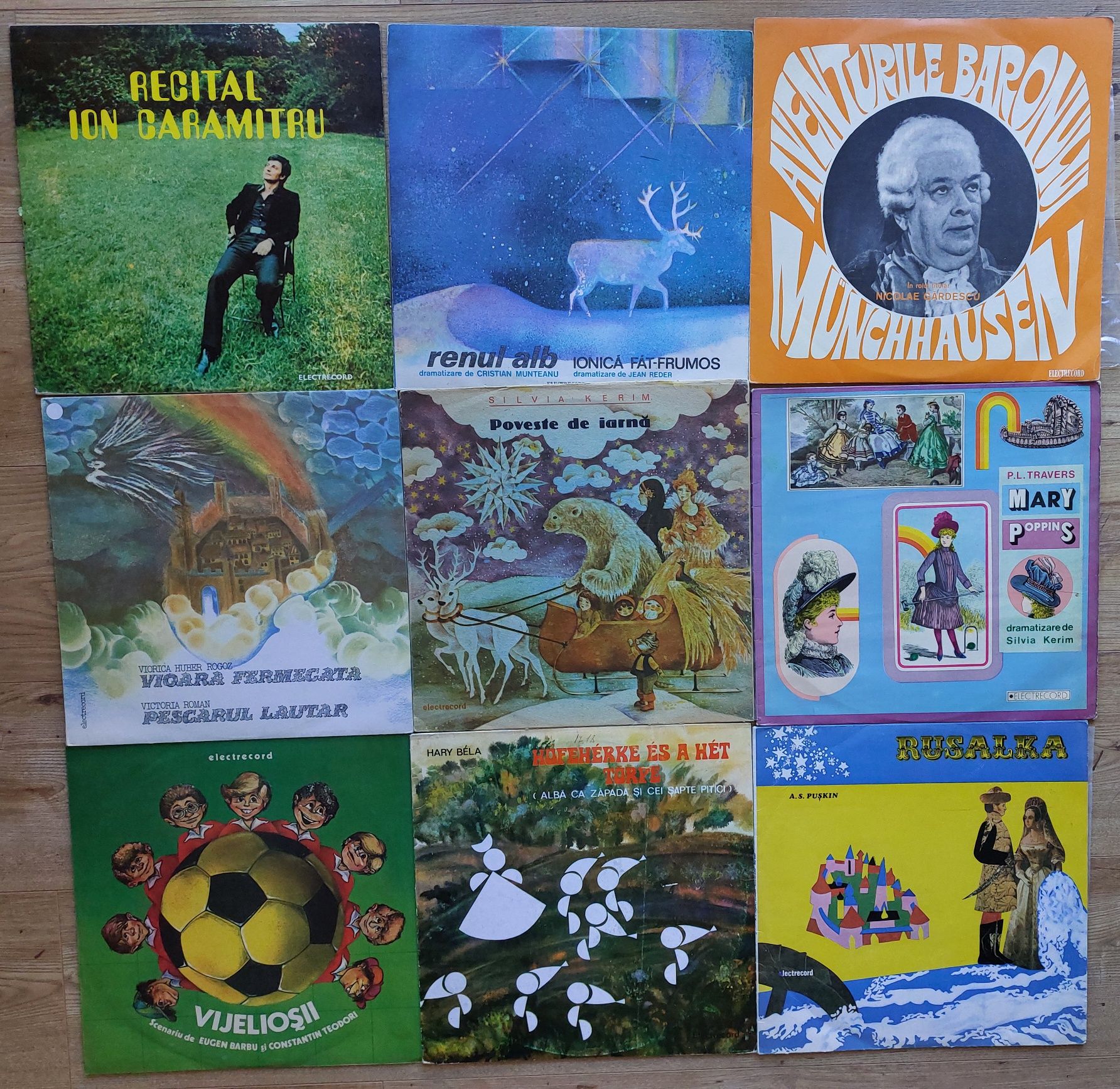 Discuri de Vinil Pick up Povesti Teatru Basme Ion Creanga Jules Verne