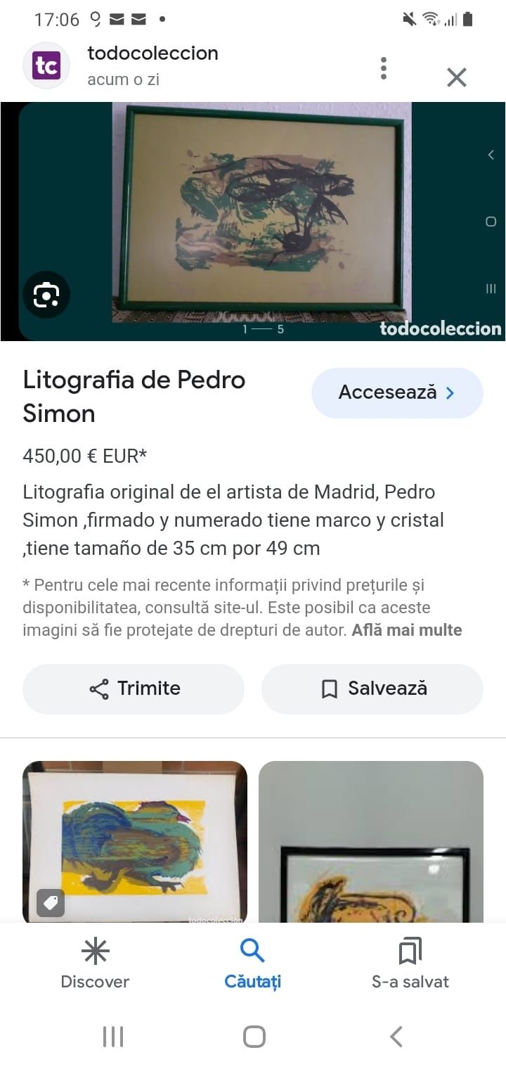 Gravura originala Pedro Simon