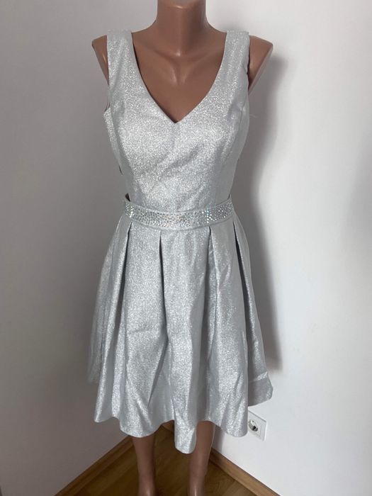 Rochie eleganta argintie