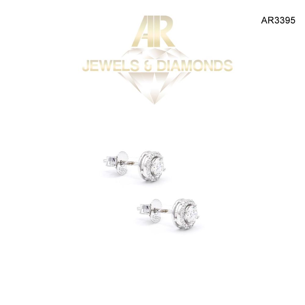 Cercei Aur Alb 14 K cu DIAMANTE model nou ARJEWELS(AR3395)