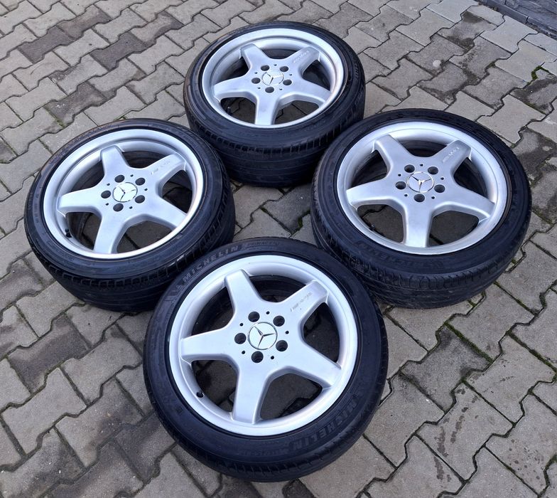 Jante Mercedes AMG pe 17 originale MB SL E C SLK anvelope roti jenti