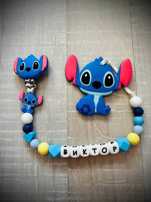 Клипс за биберон с име и гризалка