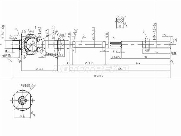Тяга рулевая Nissan Ad