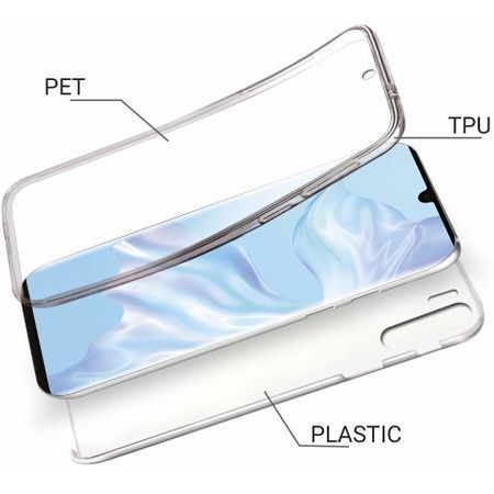 Husa pentru Huawei P30, GloMax TPU 360, Transparent