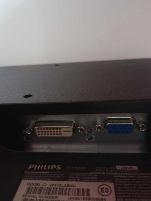 Monitor Philips 223V5LHSB 00, 21.5 inch LED