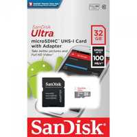 SanDisk Ultra microSDHC, 32GB, 100MB/s Class 10 UHS-I + SD Adapter