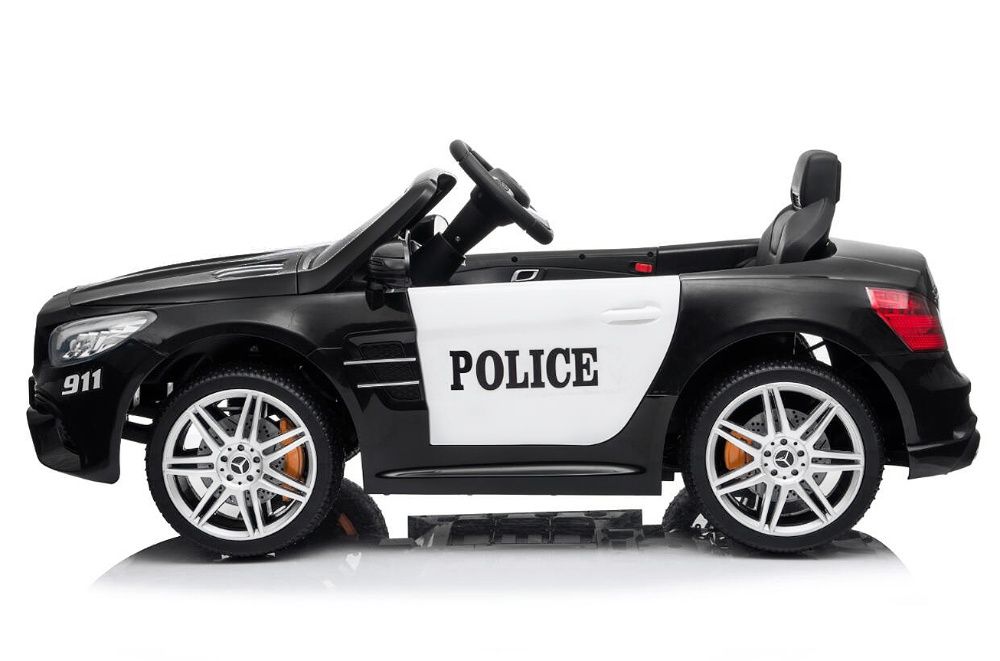 Masinuta electrica de politie Mercedes SL500 90W STANDARD #Negru
