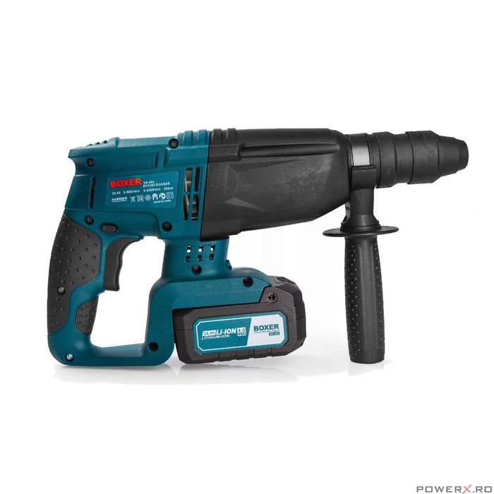 Ciocan rotopercutor cu acumulator, 2.1J 4 Ah 24V, Boxer