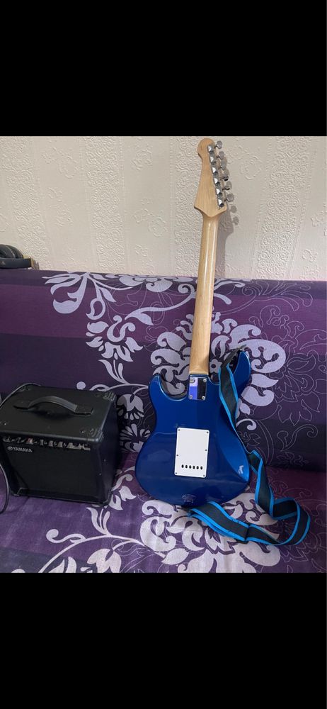 Електрическа китара Yamaha Pacifica , акустична китара , кубе Yamaha