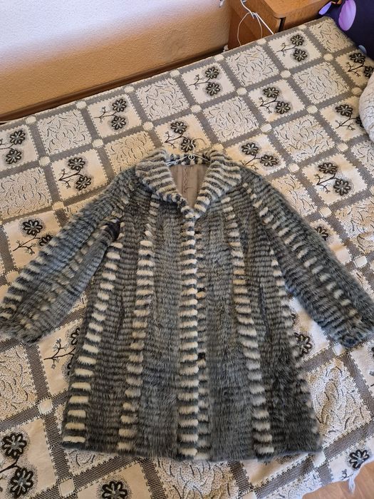 Haină din blană naturală de vulpe, Haus der Pelze, S-M, călduroasă