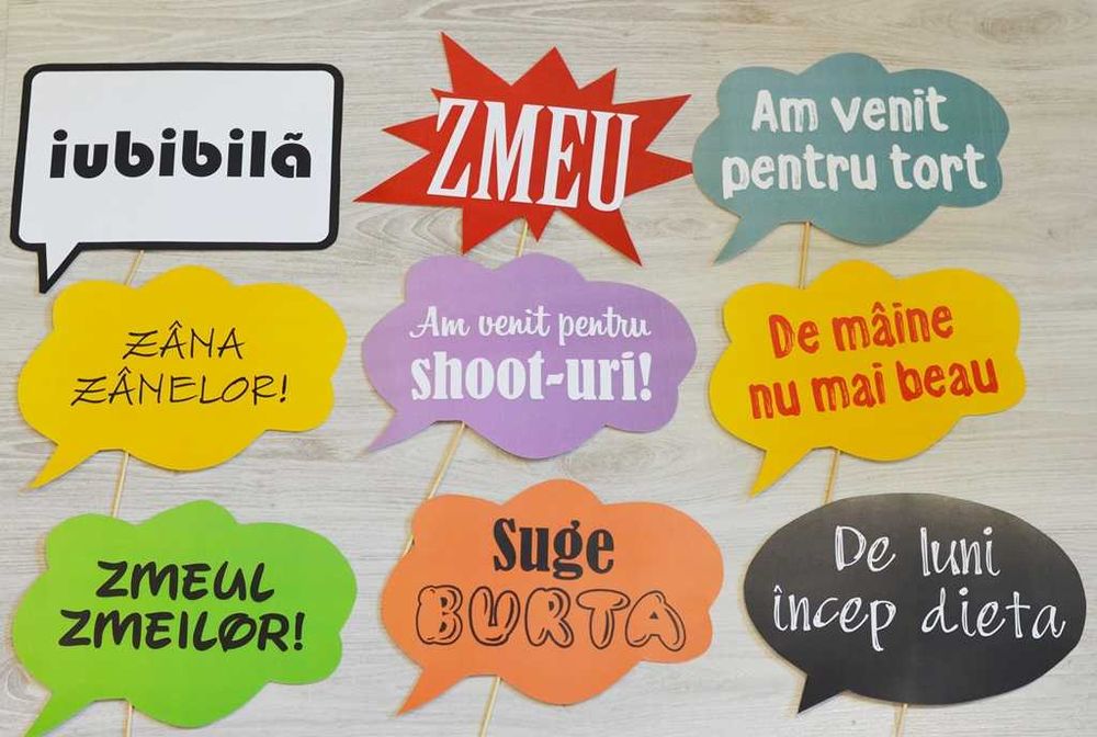 propsuri, recuzita foto, mesaje fotografii, pancarte petrecere majorat