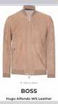 Geaca Piele Intoarsa Hugo Boss Alfondo Marimea L 52