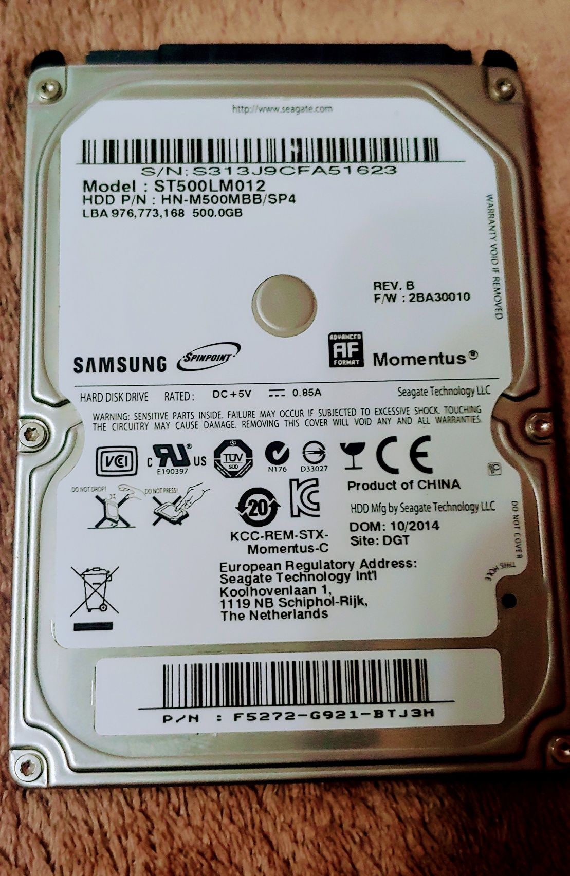 Schimb 2a hdd 500gb 2.5 laptop Samsung si Hitachi perfecte Ps3 Ps4