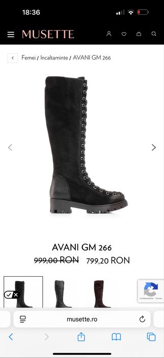 Cizme Musette Nr.37, 2 purtari