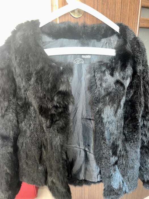 Vand vesta blana naturala+piele/haina scurta blana naturala