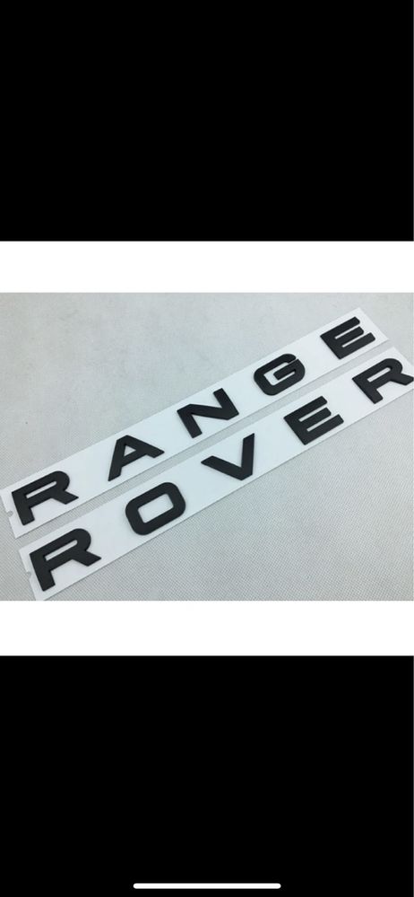 Set litere scris gry/negru emblema capota  Land Rover Range Sport