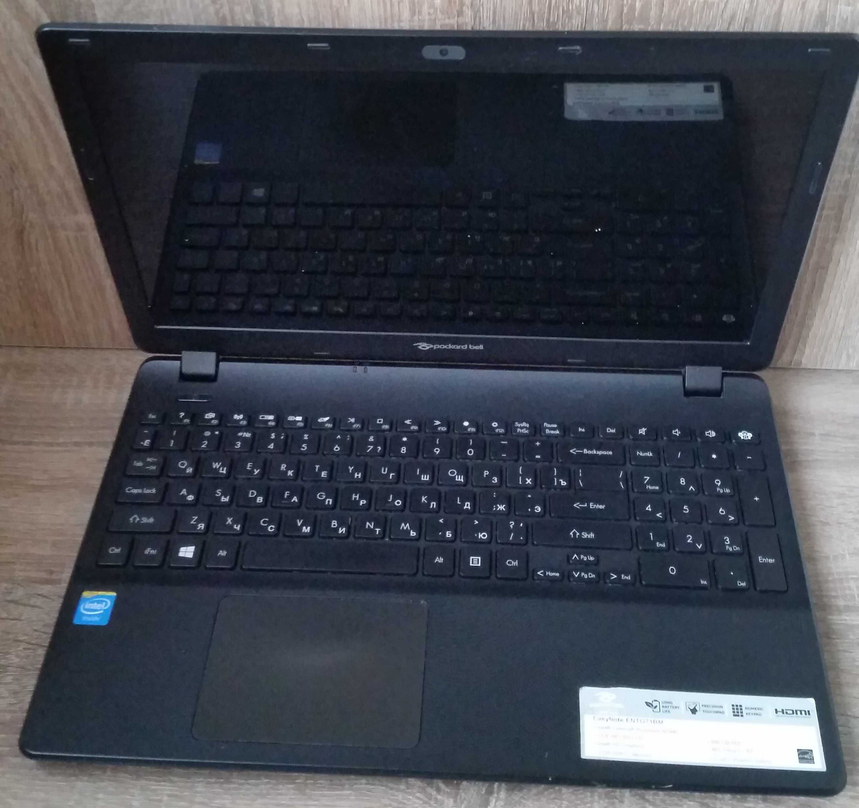 ноутбук  тонкий Packard Bell + сумка+ мышка