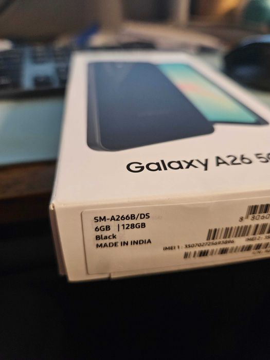 Смартфон Samsung Galaxy A26, 6GB RAM, 128GB, 5G, Black