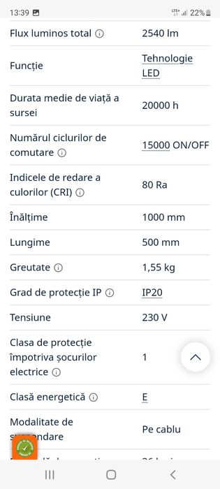 Vând corp de iluminat