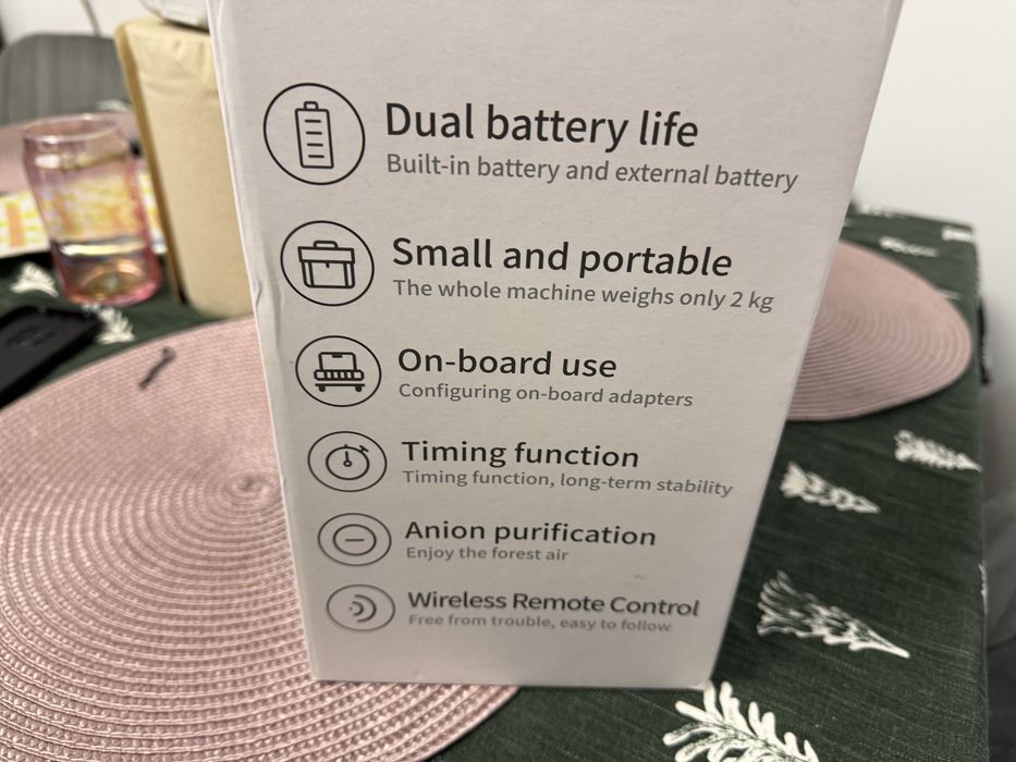 Oxigen portabil incarcator 220v/12v auto