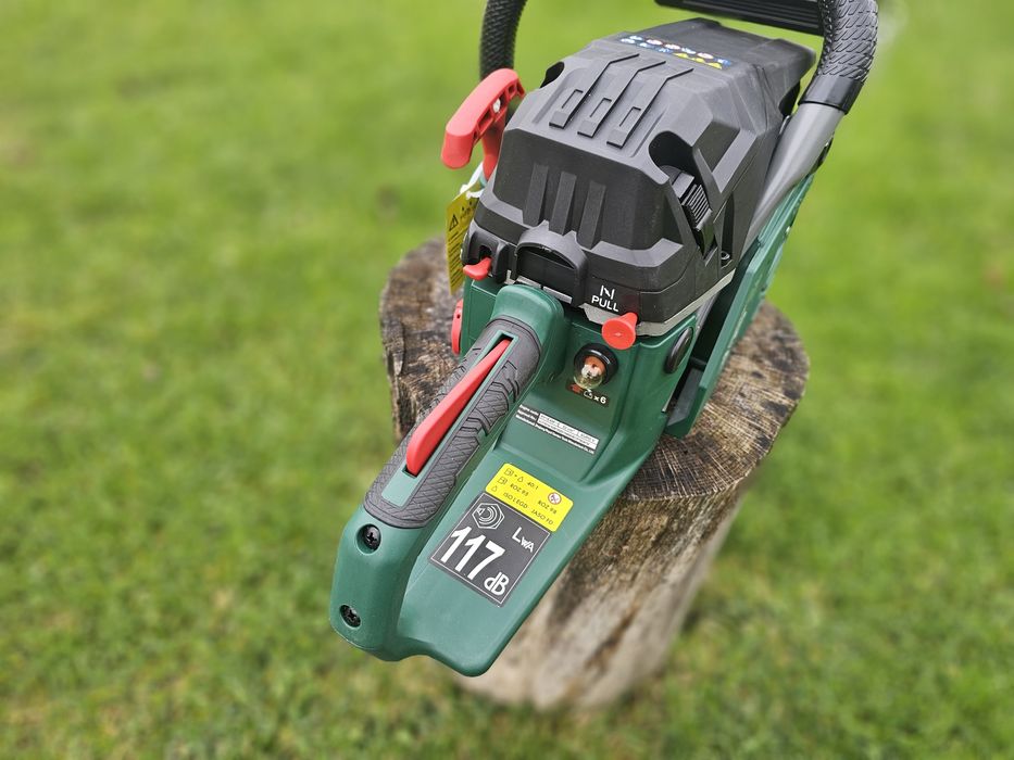 Drujba pe benzina Parkside lamă 44cm noua 3 ani garantie