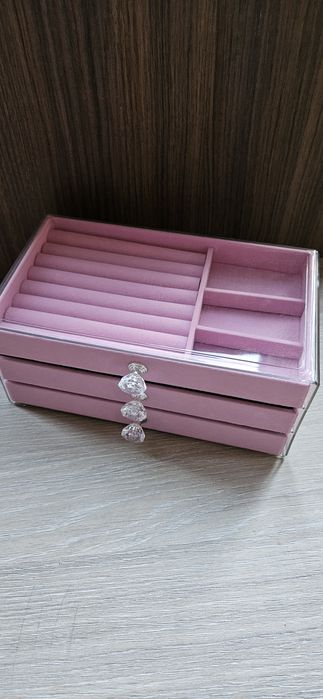 Organizator caseta cutie bijuterii aur argint inel cercei brățară