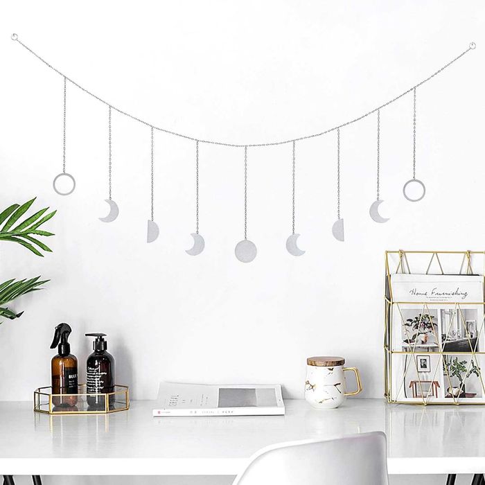 Висящ стенен лунен гирлянд декор Boho в сиво налични 2 броя