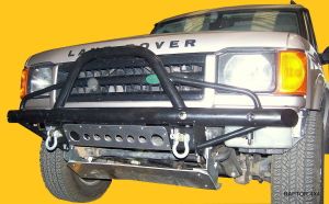 Bara fata LAND ROVER DEFENDER / Discovery cu bullbar si suport troliu