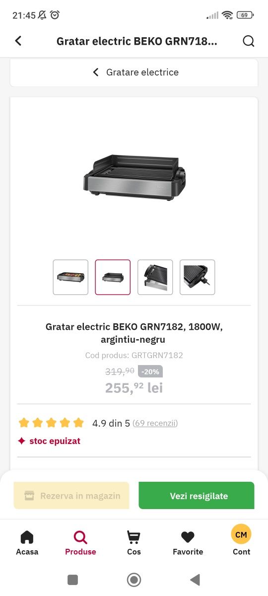 Grătar electric beko