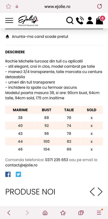 Rochie cu sclipici Ejolie marimea 38-40