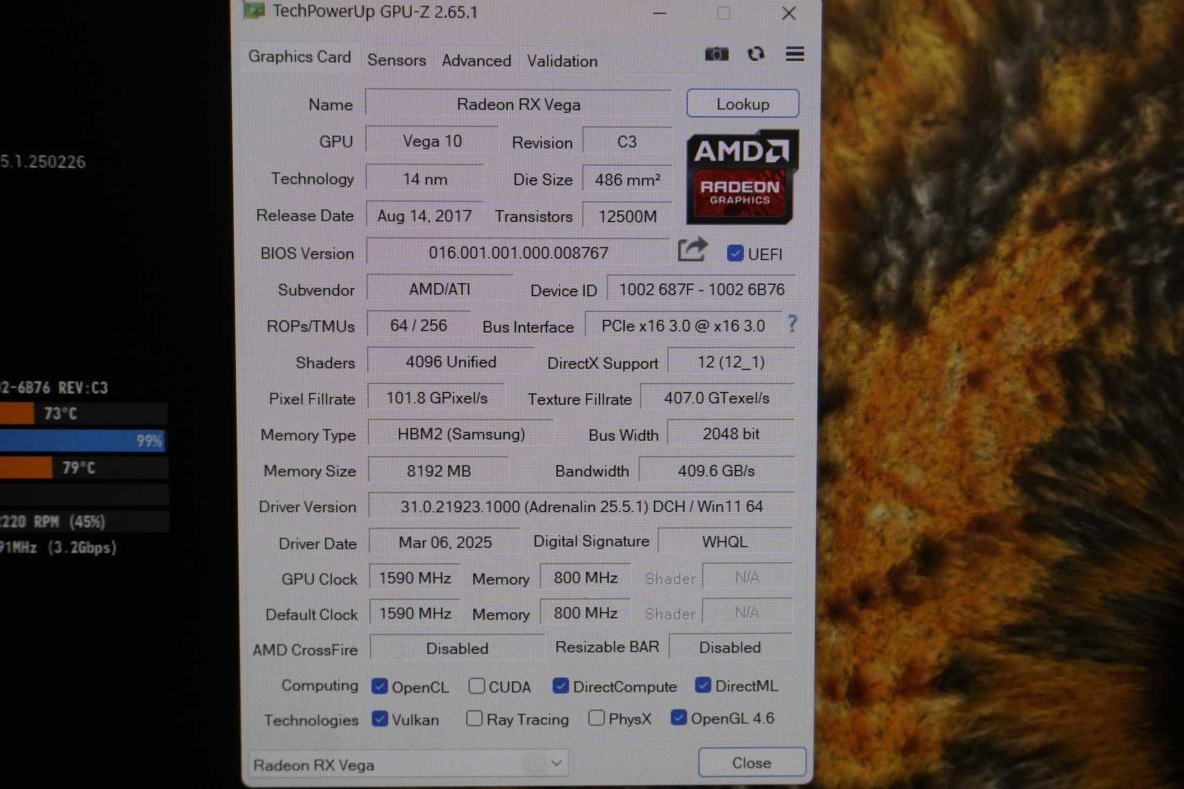 Видеокарта RX Vega 56 8GB HBM MSI reference design / вкл ДДС