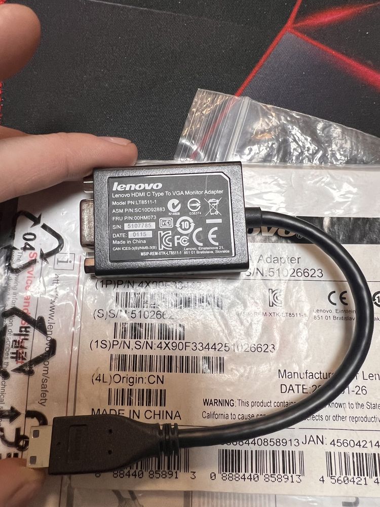 ThinkPad Mini-HDMI to VGA Adapter Переходник MiniHdmi ->Vga Оригинал