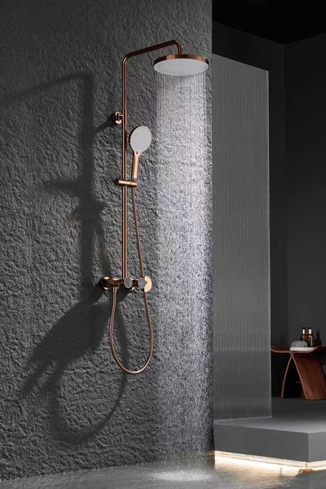 Интелигентна душ система Rose Gold с термостат и LED дисплей D47