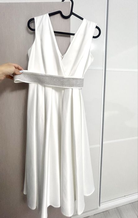 Rochie alba cununie/de zi/de seara