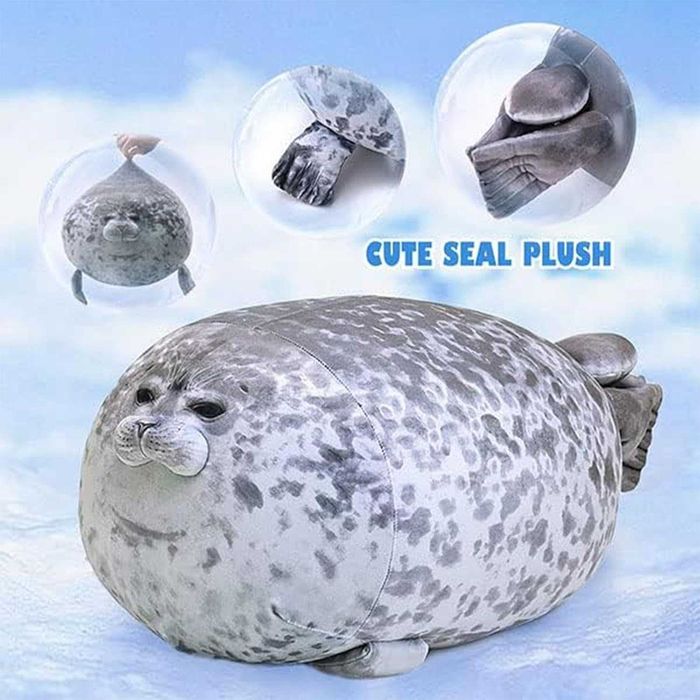 Jucarie de plus foca 60 cm perna jucarie decor pentru somn si relaxare