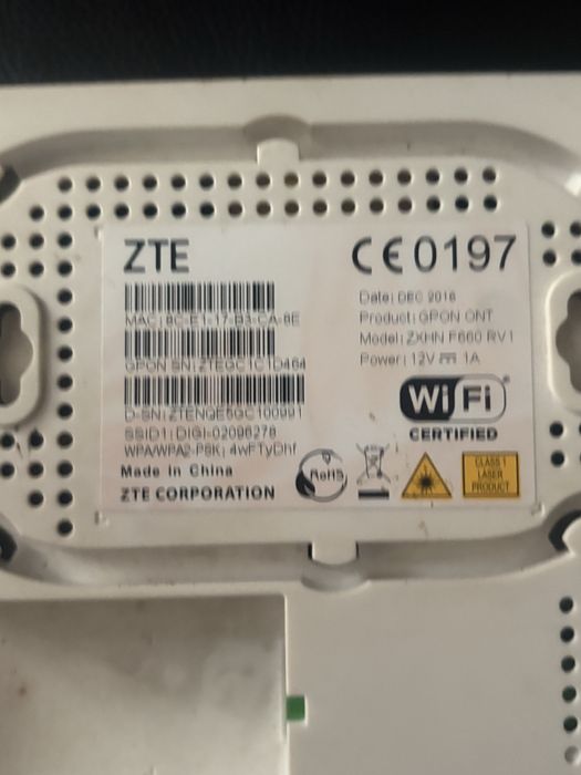 Router ZTE pret 50 lei