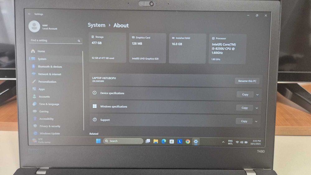 Vand laptop Lenovo T480