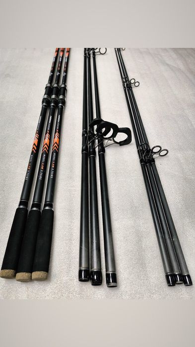 SET 3 Lansete EASTSHARK 3 SEGMENTE 3.90M 3.75LBS + 3 Mulinete 60 FR