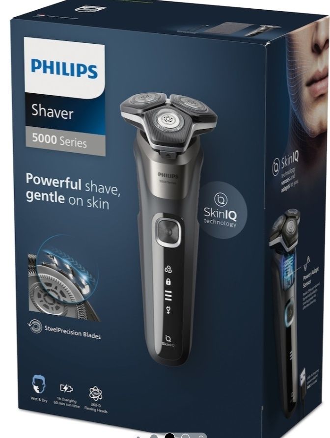 Aparat de barbierit Philips Shaver Seria 5000 S5884, SkinIq, barbierit