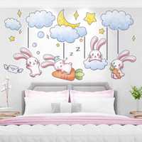 Интерьерная наклейка 3D на стен для детей «Sleeping rabbits» 120х78см.