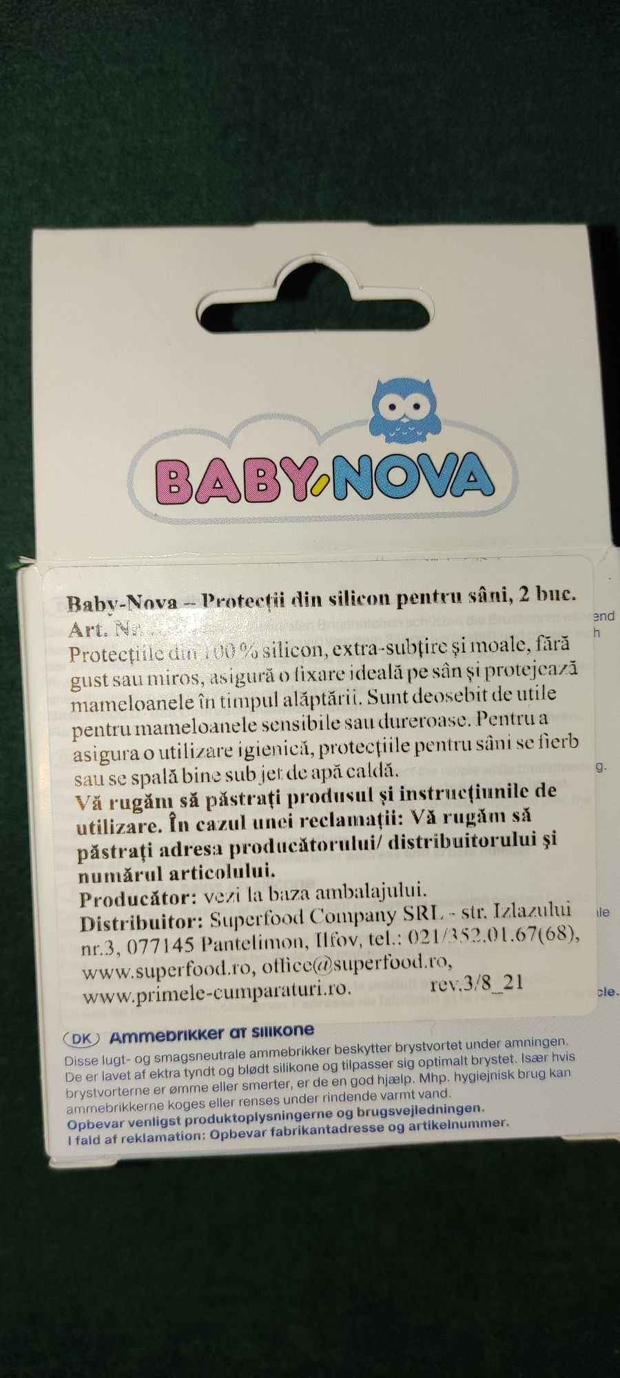 Protecții din silicon pentru sâni Baby-Nova