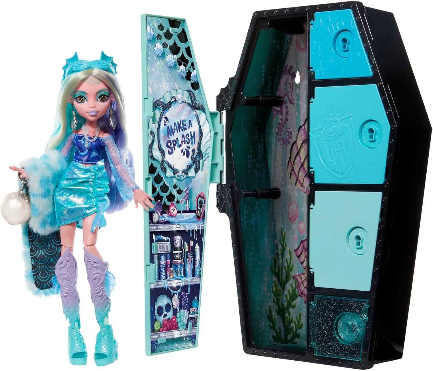 Кукла Monster High Lagoona Blue с гардероб с аксесоари Монстър Хай